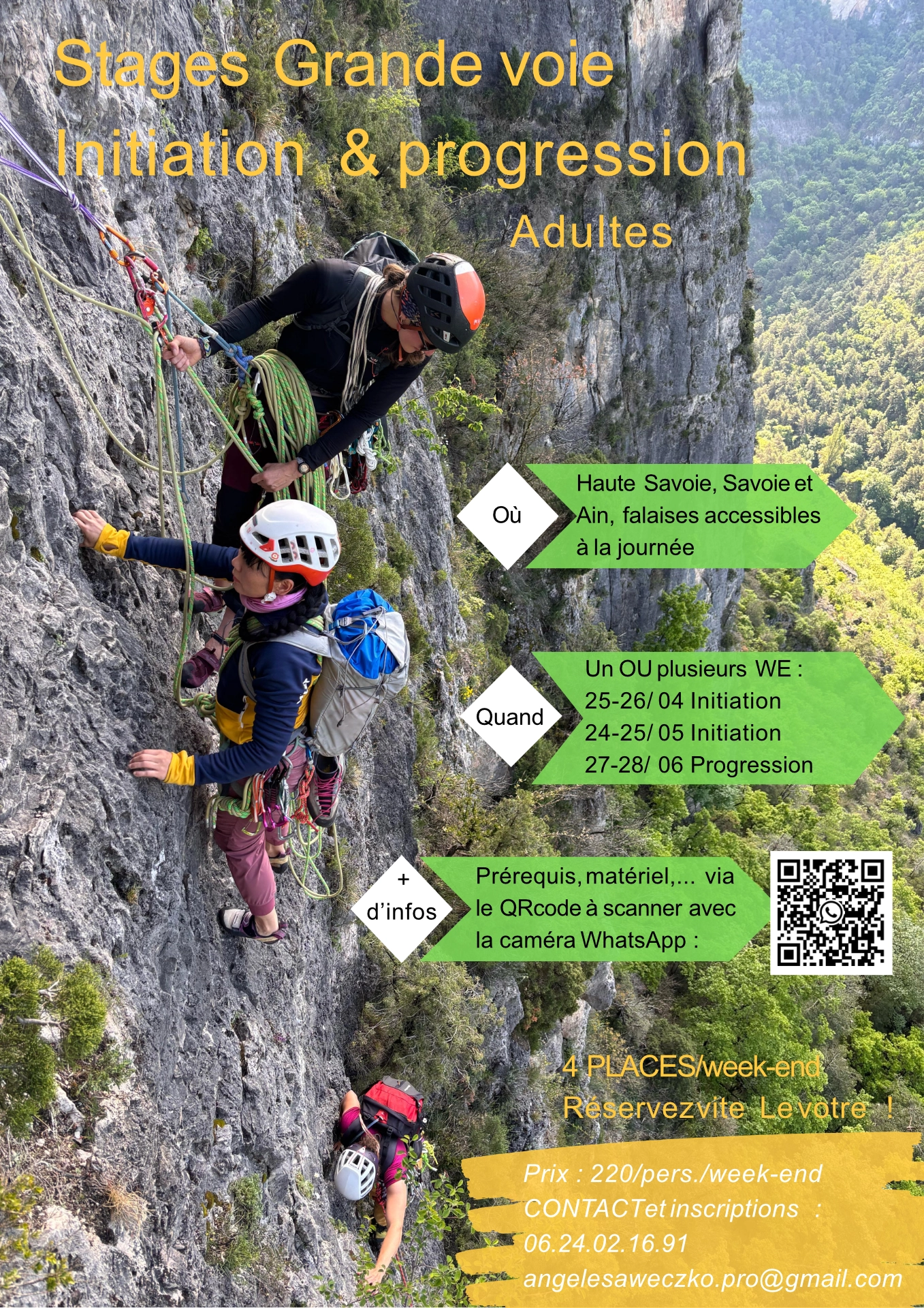 Initiations Grandes Voies pour adulte