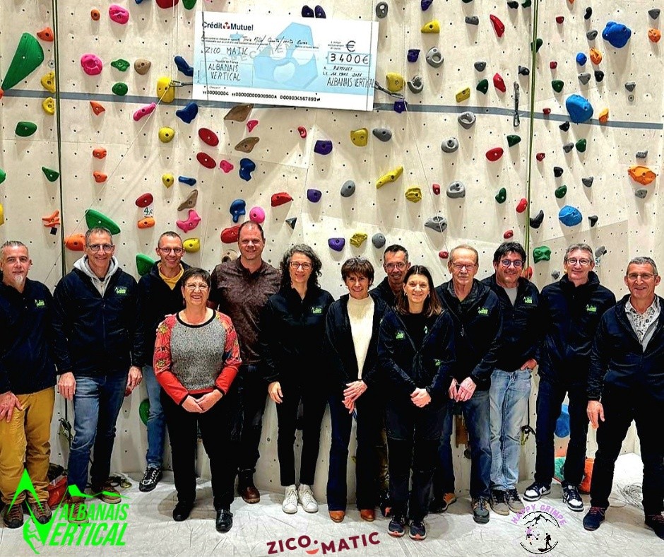 Happy Grimpe 2026 – La remise du chèque à Zico.Matic